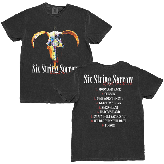 Six String Sorrow Track List Tee